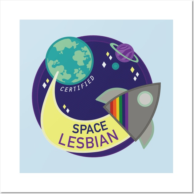 Space Lesbian Wall Art by Soft Biology